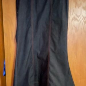 Bisou Bisou Black and Red Stitch jean skirt  and matching blazer